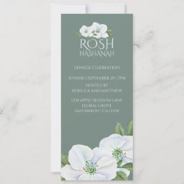 Rosh Hashanah White Apple Blossom Kaart