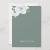 Rosh Hashanah White Apple Blossom Kaart (Achterkant)