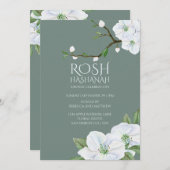 Rosh Hashanah White Apple Blossom Kaart (Voorkant / Achterkant)