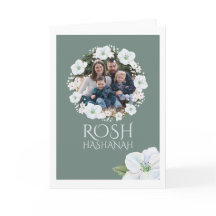 Rosh Hashanah White Apple Blossom Wreatfoto