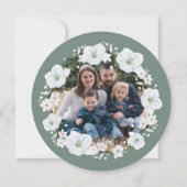 Rosh Hashanah Witte Appelbloesem Foto Feestdagenkaart (Voorkant)