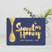 Rosh Hashanah Zoet als Honey Vakantie Kaart (Staand voorkant)