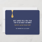 Rosh Hashanah Zoet als Honey Vakantie Kaart (Achterkant)