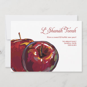Rosh Hashanah Zoete Appels Plat Kaart