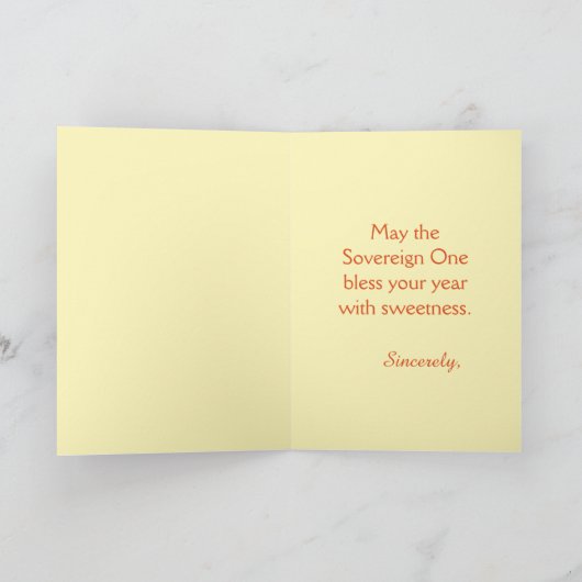 Rosh Hashanah Zoetheid Zonnebloemen in Vaas Feestdagen Kaart (Binnen)