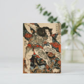 Roshi Ensei met Tattoos Kuniyoshi Fine Art Briefkaart (Staand voorkant)