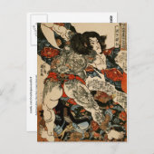 Roshi Ensei met Tattoos Kuniyoshi Fine Art Briefkaart (Voorkant / Achterkant)