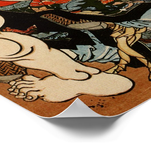 Roshi Ensei met Tattoos Kuniyoshi Fine Art Poster (Hoek)