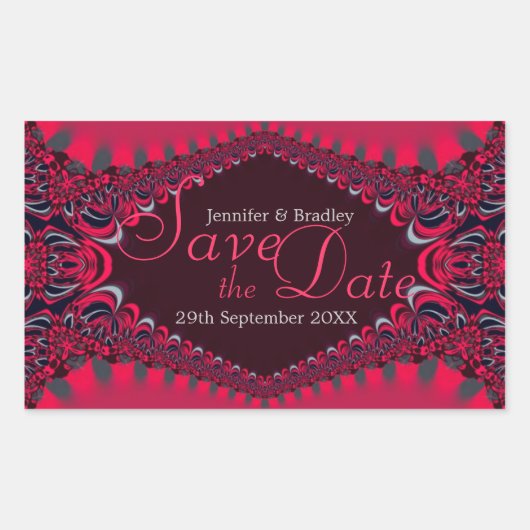 Rosiana Royal Lace Save the Date Sticker (Voorkant)
