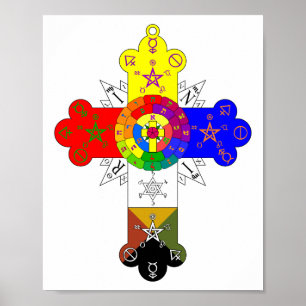 Rosicrucian Roos Cross Lamen Poster