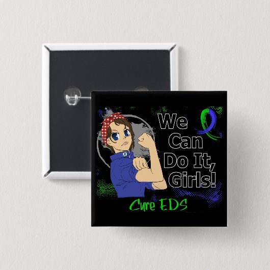 Rosie Anime WCDI EDS Vierkante Button 5,1 Cm (Voorkant /achterkant)