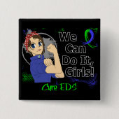 Rosie Anime WCDI EDS Vierkante Button 5,1 Cm (Voorkant)