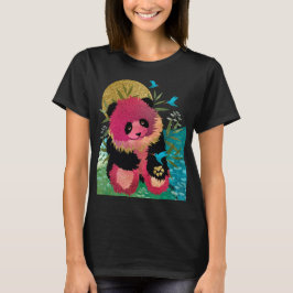 ROSIE BEER panda - donkere shirten kiezen stijl T-shirt