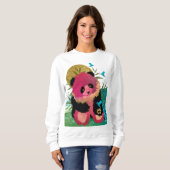 ROSIE BEER panda - witte shirten kiezen stijl Trui (Voorkant volledig)