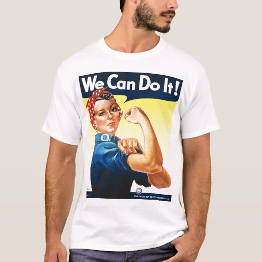 Rosie de Gele Gradiënt T-Shirt van de Riveter (Voorkant)