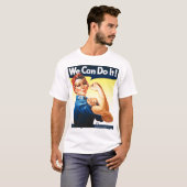 Rosie de Gele Gradiënt T-Shirt van de Riveter (Voorkant volledig)