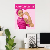 Rosie de Klinker Borstkankerbewustzijn Poster (Thuiskantoor)