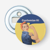 Rosie de Klinknagel Button Flesopener (Voorkant)