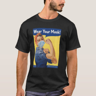 Rosie de klinknagel Draag je mondkapje Stop Anti M T-shirt