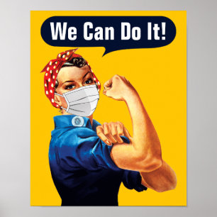 Rosie de Klinknagel Met Mondkapje - Voeg Eigen Slo Poster