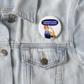 Rosie de knop Riveter-Capitalisme Ronde Button 5,7 Cm (In situ)