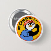 Rosie de Pinguïter Ronde Button 5,7 Cm (Voorkant /achterkant)