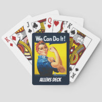 Rosie de Poster van de Riveter die Kaarten speelt