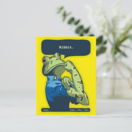 Rosie de Ribbiter Briefkaart (Staand voorkant)