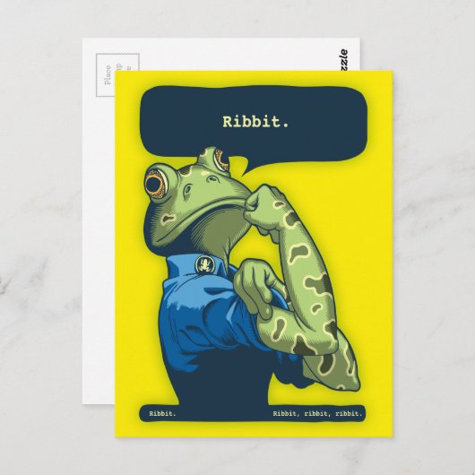 Rosie de Ribbiter Briefkaart (Voorkant / Achterkant)