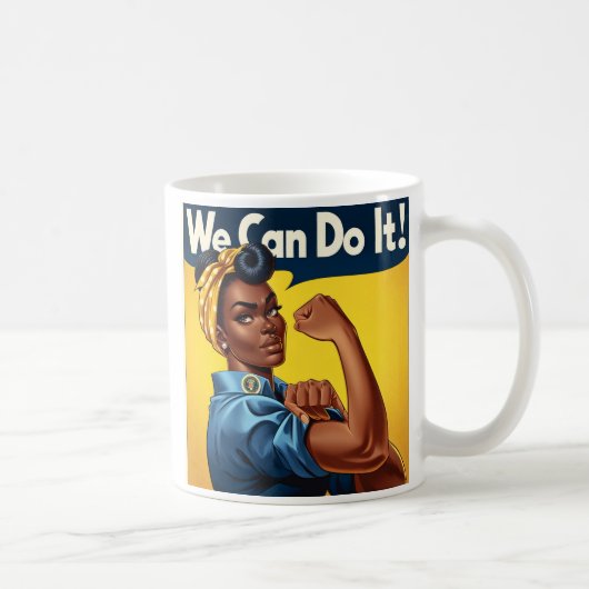 Rosie de Riveter Afro-Amerikaanse Dame Koffiemok (Rechts)