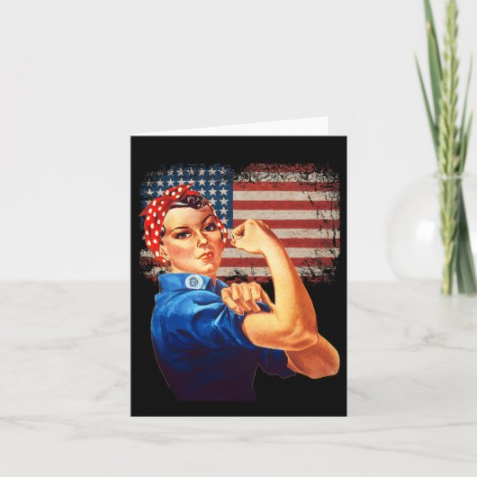 Rosie De Riveter Amerikaanse vlag USA Rosie De Riv Kaart (Voorkant)