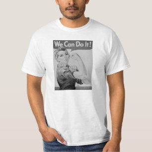 Rosie de Riveter B/W,  WWII-oorlogsinspanning T T-shirt