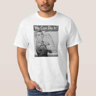Rosie de Riveter B/W,  WWII-oorlogsinspanning T T-shirt
