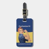 Rosie de Riveter Bagagelabel (Voorkant verticaal)