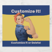 Rosie de Riveter Bier Etiket (Enkel label)