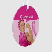 Rosie de Riveter borstkanker bewustzijn Ornament (voorkant)