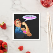 Rosie de Riveter Borstkanker Charity Design Servetten (Insitu)