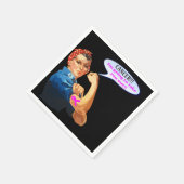 Rosie de Riveter Borstkanker Charity Design Servetten (Hoek)