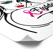 Rosie de Riveter Breast Cancer Bewustheid Poster (Hoek)