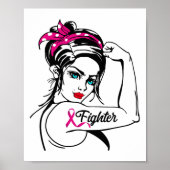 Rosie de Riveter Breast Cancer Bewustheid Poster (Voorkant)