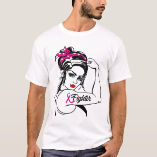 Rosie de Riveter Breast Cancer Bewustheid T-shirt