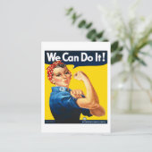Rosie de Riveter Briefkaart (Staand voorkant)