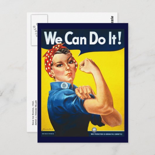 Rosie de Riveter Briefkaart (Voorkant / Achterkant)