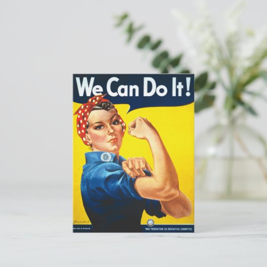 Rosie De Riveter Briefkaart (Staand voorkant)