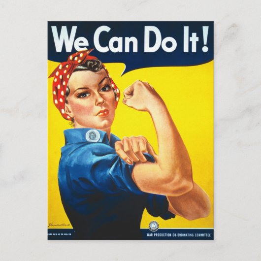 Rosie De Riveter Briefkaart (Voorkant)