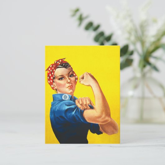 Rosie De Riveter Briefkaart (Staand voorkant)