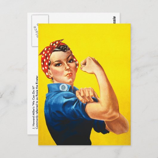 Rosie De Riveter Briefkaart (Voorkant / Achterkant)