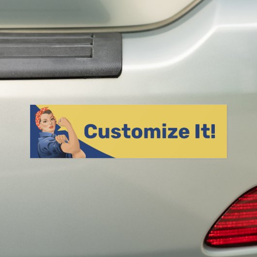 Rosie de Riveter Bumpersticker (Op auto)