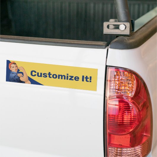 Rosie de Riveter Bumpersticker (Op Truck)