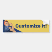 Rosie de Riveter Bumpersticker (Voorkant)